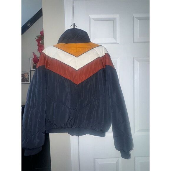 Free People Women's Heidi Ski Puffer Jacket Multicolor Striped Size M - Picture 11 of 12